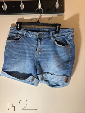 Apt. 9 Light Blue Roll-Cuff Denim Shorts
